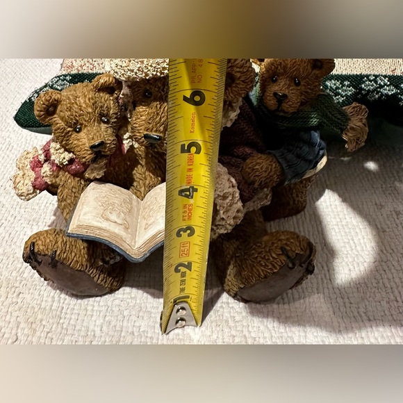 Duo Boyds Bears tapestry cushion and Boyds bears figurine - Picture 9 of 12